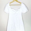 ASTR  the label SKYLAR puff sleeve bustier white cotton mini dress size medium Photo 3