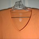 st. john's bay St. John’s Bay Orange V Neck Short Sleeve Essential Tee L Photo 2