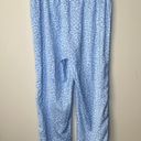 Aerie  Silky Animal Print Leopard Blue Pajama Lounging Bottoms Pants SZ M Photo 5