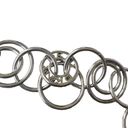 DKNY Silver Tone Circle Loop Toggle Necklace Photo 1