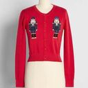 Modcloth NWT  My Toy Soldier Embroidered Cardigan Christmas button down sweater s Photo 0