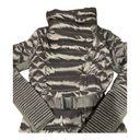 BCBGMAXAZRIA  Belted Down puffer funnel neck Metallic Gunmetal Coat size small Photo 4