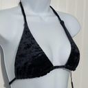 Onyx Shan Velvet Velour Triangle Swim Bikini Set  Black Top & Bottom Size 8 Photo 3