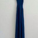 l*space L  Navy Blue Sleeveless Halter Neck Open Back Criss Cross Maxi Dress S Photo 0