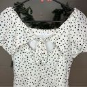 Loft | women white dress with black polka dots open back dress Photo 1