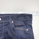 7 For All Mankind  Dojo Cropped Denim Jeans Sz 30 Blue Low Rise Pockets Stretch Photo 5