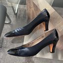 Salvatore Ferragamo  Leather Block Heel Shoes, (Made in Italy) Size 10 Photo 5