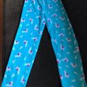 Capelli New York Pajama Bottoms Fleece Blue W/ Lama & Christmas TreePrint SZ S Photo 0