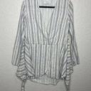 L'Academie  Revolve The Meadow Dress Striped White Gray Long Sleeve  Size S Photo 4