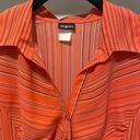 VTG 90s Y2K Tangents Coral Pink Vertical Striped Collared Button Photo 5