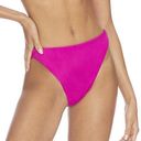 Beach Riot NEW  High Waisted Swim Bikini Bottom Fuchsia Rose Pink Small Medium Photo 5