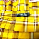 Jolie And Joy Yellow Stretchy Tartan Pleated Mini Skirt  Photo 5