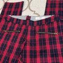 Tommy Hilfiger   Tommy Girl Red Plaid Black  Pants  Zippers Photo 12