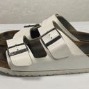 Birkenstock  Arizona White Leather Birko-Flor Slide Sandals EU 39 US L 8 Photo 8