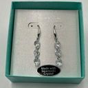 Swavorski Swarovski Earrings Crystal Platinum Tone Drop Earrings New in Gift Box Photo 0