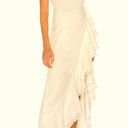 Yumi Kim Meadow Maxi Ivory Lace Belted Wrap V-Neck Crochet Long Midi Dress Gown Photo 4