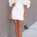 House Of CB  'Selena' Ivory Satin Ruffle Strapless white Dress size S NWOT Photo 6