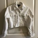 Forever 21 Ivory Crop Denim Jacket  Photo 0