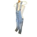 Forever 21 COPY -  Denim 100% Cotton Straight Leg Button Front Overalls Size 31(… Photo 6