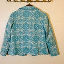 Vintage Blue  & White Daisy Floral Button Up 60s Little Jacket Photo 3