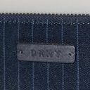 DKNY NWT  Makeup Bag Navy Pinstripe Travel Zip Bag Clutch Pouch Photo 1