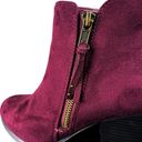 Charlotte Russe  Burgundy Faux Suede Ankle Booties 9M Photo 4