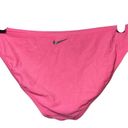 Nike  Ribbed Bikini Bottom Swimsuit Hot Pink Medium Photo 2