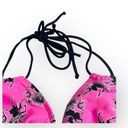 Joe Boxer new  ☼ Unicorn Print 2 Piece String Bikini Set ☼ Hot Pink Black ☼ XS Photo 3