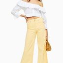 Topshop NWT  Yellow High Rise Crop Jeans US 12 Petite Photo 0