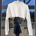 Princess Polly Cream Cropped Sweatshirt Photo 1