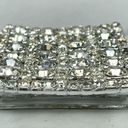 The Bar Silver Tone Clear Rhinestone Scarf Slide Photo 4