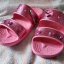 Crocs  Benefit X Limited Edition Pink Glitter Sandals Slip On Shoe Slippe… Photo 1