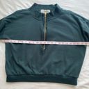 Vintage Havana Green & Black Surfwash Quarter Zip w/ Faux Leather Applique Photo 7