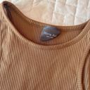 Olivia Rae Brown Ribbed Lettuce Edge Tank Top Size XS Photo 2