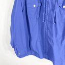 Pacific&Co Denim  Plus Size 3X Jacket Royal Blue Full Zip Hooded Pockets Windbreaker 1367 Photo 3