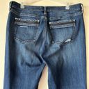 White House | Black Market NWOT WHBM Size 4 Dark Wash Rhinestone Bling Bootcut Girlfriend Jeans Distressed Photo 6