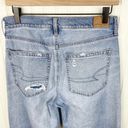 American Eagle  Ripped Low-Rise Baggy Straight Jean Blue Denim Women's Size 2 Photo 9