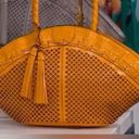 Patricia Nash Perforated Leather Trope Dome Tote Sun Yellow casual classic chic Photo 0