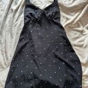 Polka Dot Print Mini Dress Black Size XS Photo 0