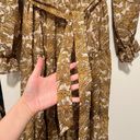 Moon River  Golden Cream High neck Long Sleeve Paisley Floral Print MIDI Dress XS Photo 7