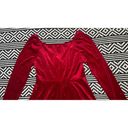 Ruby Red Velvet Surplice Skater Dress Photo 14