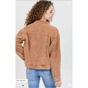 Altar'd State Altar’d State Brienne Corduroy Shacket Orange Brown Size Small Raw Hem Denim Photo 11