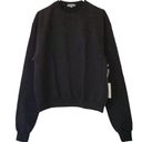 Good American  Black Oversized Leo Zodiac Boyfriend
Sweatshirt(Size O/XS) Photo 0