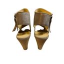 Paul Green  Cayanne‎ Leather Metallic Smoke Peep Toe Sandal Bootie Size 6.5 Photo 4