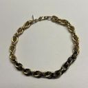 Monet Signed  Costume Gold Tone / Black Chain Bracelet Photo 0