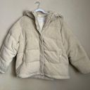 Good American NWT  Faux Shearling Cocoon Puffer Jacket in Tusk 4 XL Photo 2