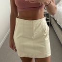 ZARA Cream Leather Skirt Photo 0