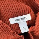 Nine West  Women’s Ribbed Mock neck sweater in Cherry Merlot size Large Photo 6