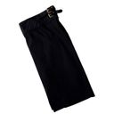 Ralph Lauren Lauren  Pencil Skirt Sz M Modest Black Side Zip Double Metal… Photo 3