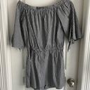 Nordstrom Gingham black and white off the shoulder romper size M Photo 0